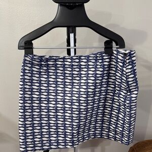 Garnet Hill Blue and White Mini Skirt